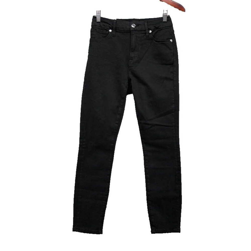 Good‎ American Good Legs Crop Skinny Jeans Womens 26 2 Black001 Denim Rocker